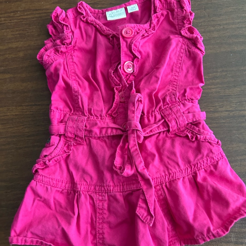 1989 Place Pink Ruffled Kids One Piece